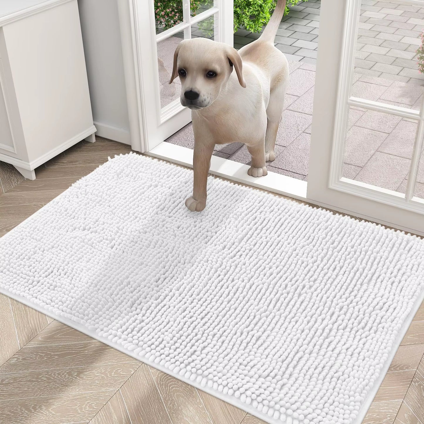 Dogs Entry Indoor Door Mat Dirt Absorbent Non-Slip Washable Mat Quick Dry Microfiber Mud Mat Dog Door Mat for Muddy Paws