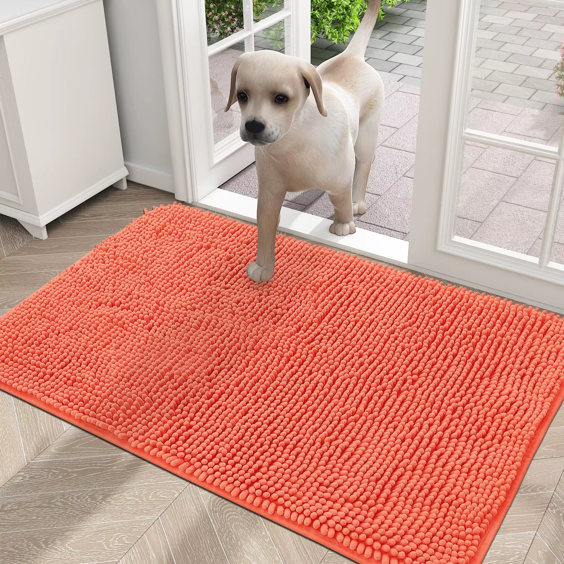 Dogs Entry Indoor Door Mat Dirt Absorbent Non-Slip Washable Mat Quick Dry Microfiber Mud Mat Dog Door Mat for Muddy Paws