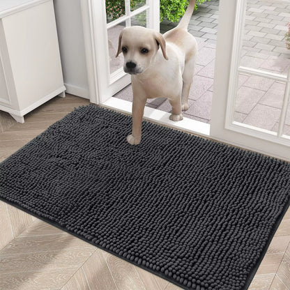 Dogs Entry Indoor Door Mat Dirt Absorbent Non-Slip Washable Mat Quick Dry Microfiber Mud Mat Dog Door Mat for Muddy Paws