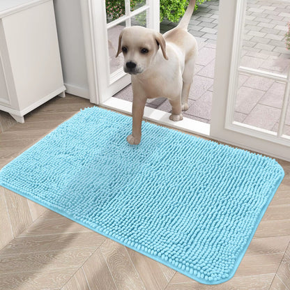 Dogs Entry Indoor Door Mat Dirt Absorbent Non-Slip Washable Mat Quick Dry Microfiber Mud Mat Dog Door Mat for Muddy Paws