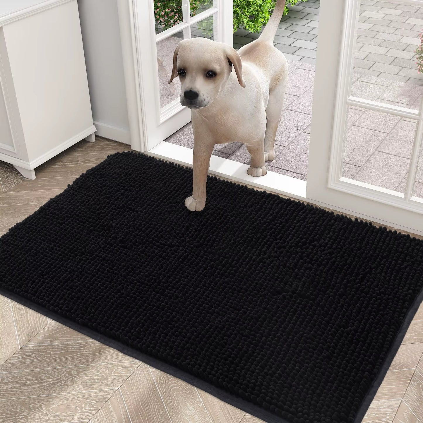 Dogs Entry Indoor Door Mat Dirt Absorbent Non-Slip Washable Mat Quick Dry Microfiber Mud Mat Dog Door Mat for Muddy Paws