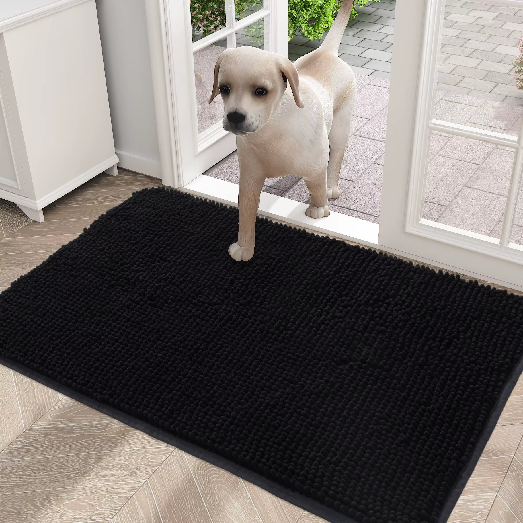 Dogs Entry Indoor Door Mat Dirt Absorbent Non-Slip Washable Mat Quick Dry Microfiber Mud Mat Dog Door Mat for Muddy Paws