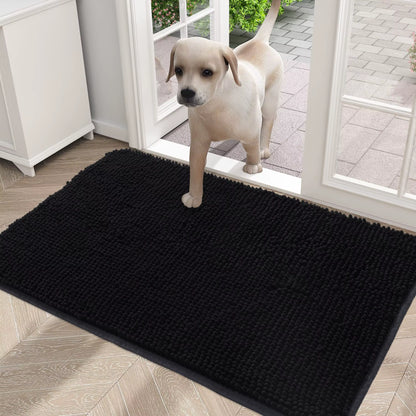Dogs Entry Indoor Door Mat Dirt Absorbent Non-Slip Washable Mat Quick Dry Microfiber Mud Mat Dog Door Mat for Muddy Paws