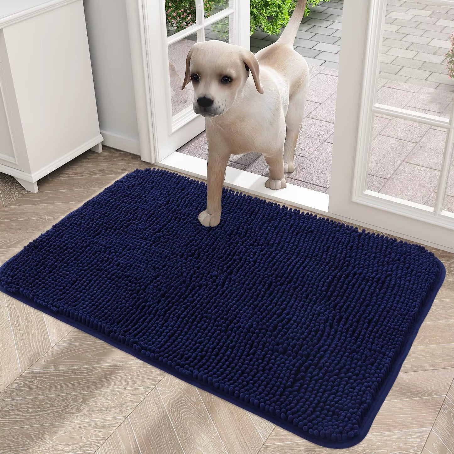 Dogs Entry Indoor Door Mat Dirt Absorbent Non-Slip Washable Mat Quick Dry Microfiber Mud Mat Dog Door Mat for Muddy Paws