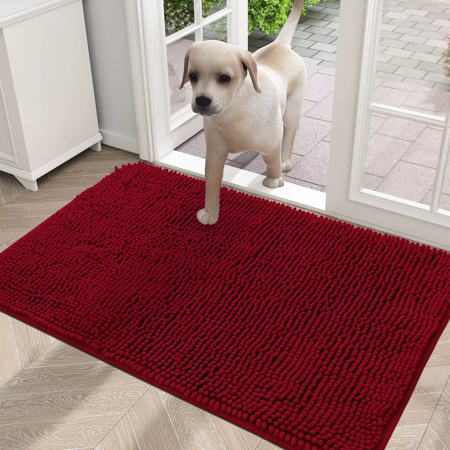 Dogs Entry Indoor Door Mat Dirt Absorbent Non-Slip Washable Mat Quick Dry Microfiber Mud Mat Dog Door Mat for Muddy Paws