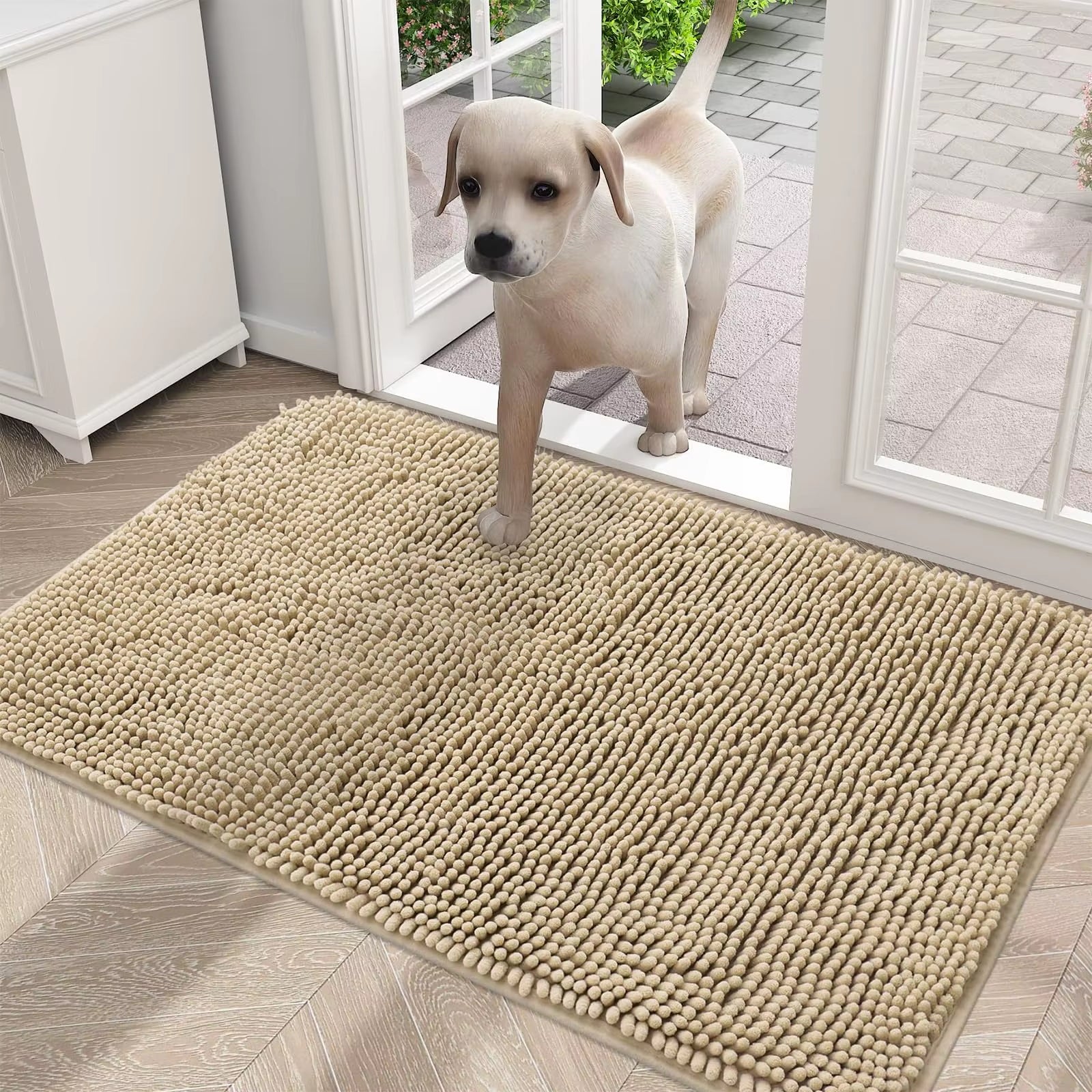 Dogs Entry Indoor Door Mat Dirt Absorbent Non-Slip Washable Mat Quick Dry Microfiber Mud Mat Dog Door Mat for Muddy Paws