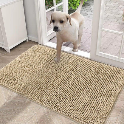 Dogs Entry Indoor Door Mat Dirt Absorbent Non-Slip Washable Mat Quick Dry Microfiber Mud Mat Dog Door Mat for Muddy Paws