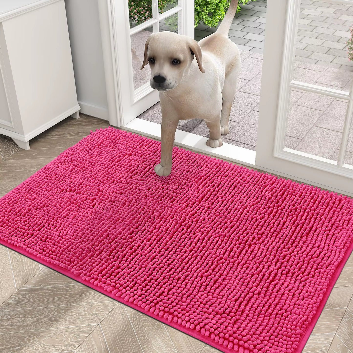 Dogs Entry Indoor Door Mat Dirt Absorbent Non-Slip Washable Mat Quick Dry Microfiber Mud Mat Dog Door Mat for Muddy Paws
